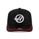 haas f1 new era 9seventy black camo cap side view with team logo embroidery