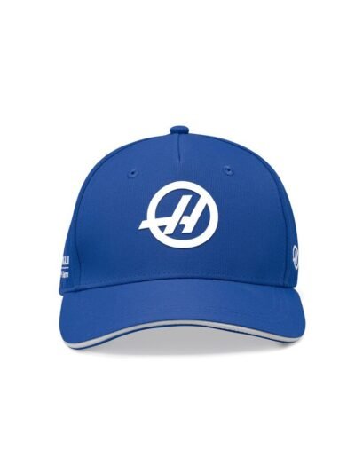 haas f1 team blue snapback cap back view adjustable snap closure