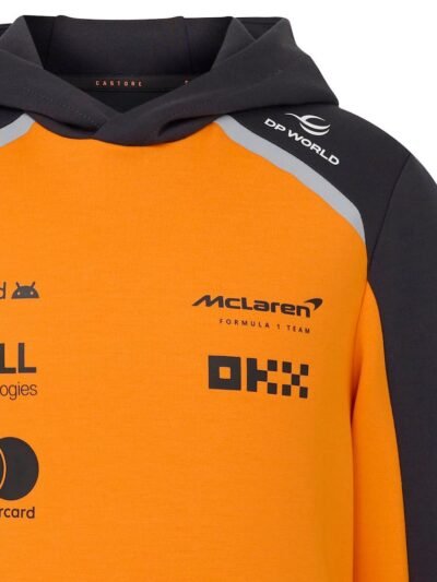 McLaren Formula 1 Team Kids Hoodie Papaya Black by Castore