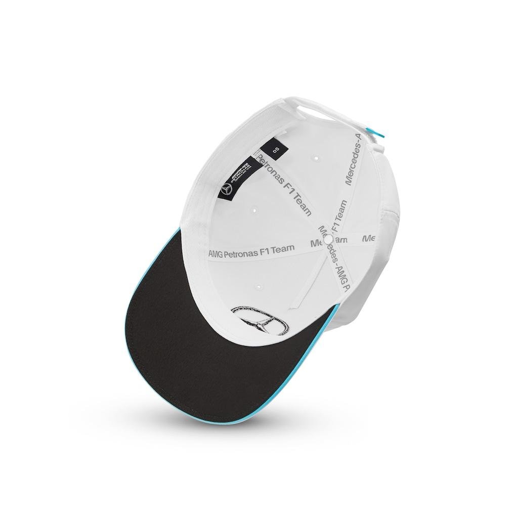 “Mercedes-AMG F1 George Russell 63 cap visor close-up embroidered driver number