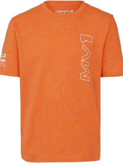 red bull racing max verstappen orange driver t-shirt side angle official f1 merchandise