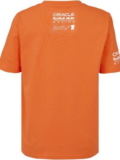 red bull racing max verstappen orange driver t-shirt side angle official f1 merchandise